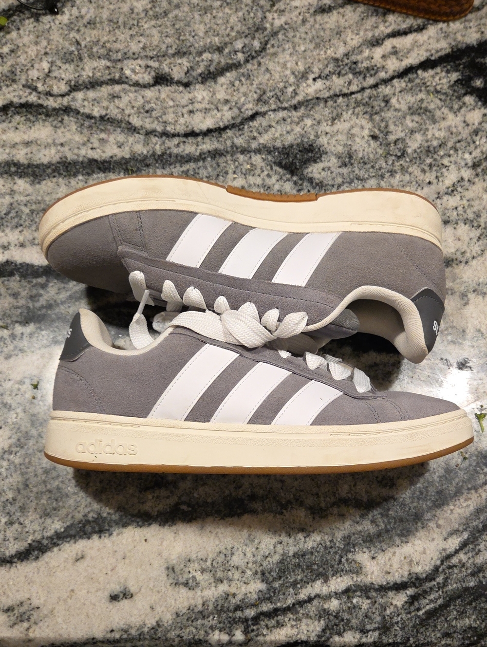 Adidas Grand Court Alpha Men's Size 12 Shoes Gray White Casual Sneakers